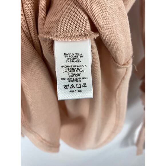 1.State Womens Tie-Sleeve Knit Blouse Blush Pink Size Small - Picture 5 of 6